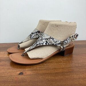 Tommy Hilfiger Kofie Thong Slingback Sandals Snake Print Women’s Size 8.5M